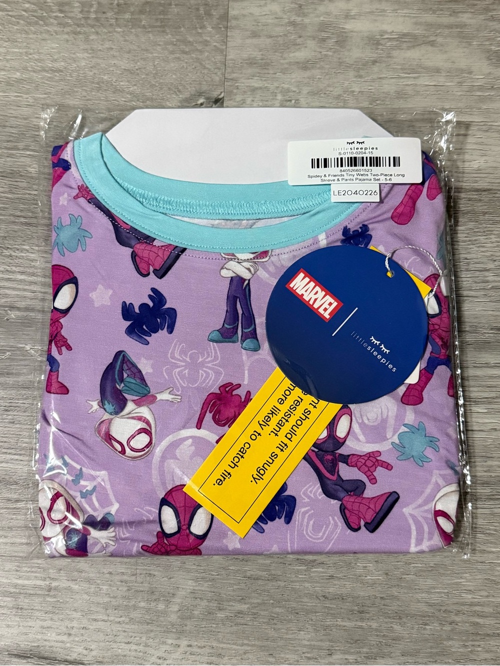 Little Sleepies Spidey & Friends Tiny Webs Long Sleeve Pants Set